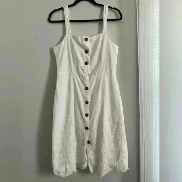 Gap White button front sundress - Picture 1 of 5